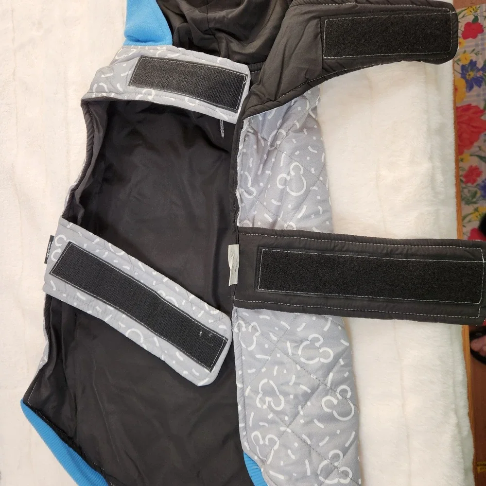 Disney Chewy Mickey Mouse Pet‎ Puffer Coat Gray Blue XL Dog Jacket SKU 264611